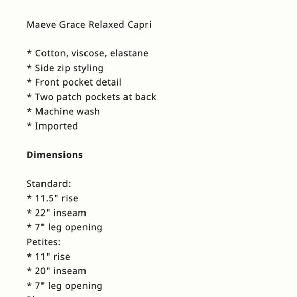 Anthro Maeve Grace Black Relaxed Capri - Picture 6 of 8